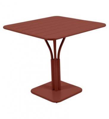 FERMOB  Table LUXEMBOURG avec socle colonne - 20 ocre rouge