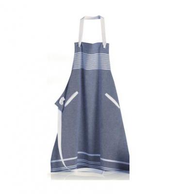 WINKLER Tablier de cuisine &agrave; lacets blancs Ares Ombre 80 x 85