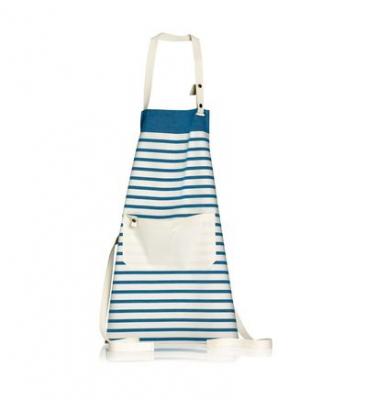 WINKLER Tablier De Cuisine En Coton Ivoire/Bleu 72 X 75