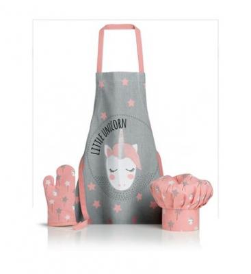 WINKLER Tablier, toque et gant de cuisine Unicorn
