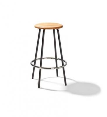 Richard Lampert Tabouret de bar Big Tom - Ch&ecirc;ne naturel - noir