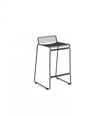 HAY Tabouret de bar Hee - noir - Hauteur d'assise 65 cm