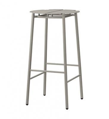Tabouret de bar en acier taupe 75 cm Novo - AYTM
