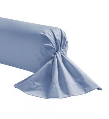 ESSIX Taie de traversin en percale de coton Royal line Bleu olympe 43x190cm 