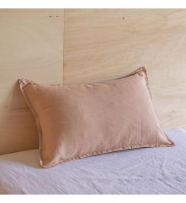 GABRIELLE PARIS Taie d'oreiller en lin lav&eacute; Glaise 50 x 75 cm, 