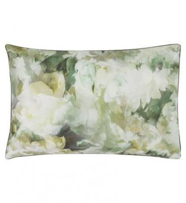 DESIGNERS GUILD Taie d'oreiller en percale de coton Fleurs de Jour Celadon 50x75 cm