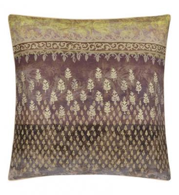 DESIGNERS GUILD Taie d'oreiller imprim&eacute;e en satin de coton beige 65x65