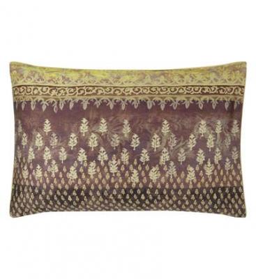 DESIGNERS GUILD Taie d'oreiller imprim&eacute;e en satin de coton beige 50x75