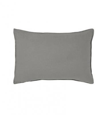 ALEXANDRE TURPAULT Taie d'oreiller unie en lin lav&eacute;, Nouvelle Vague, Made in France