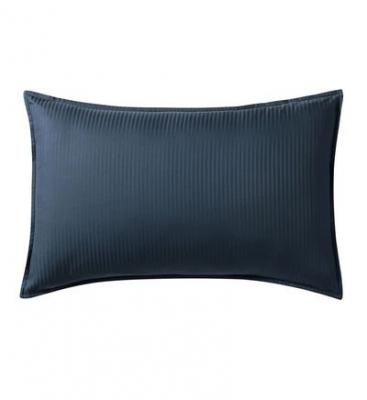 ESSIX Taie d'oreiller en jacquard de satin Grand H&ocirc;tel Bleu nuit 50x75cm 
