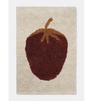 FERM LIVING Tapis en laine tuft&eacute;e fraise 120 cm Fruiticana - 