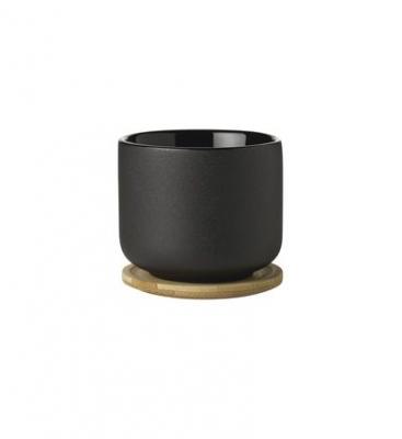 STELTON Tasse &agrave;&nbsp; th&eacute; avec dessous-de-verre  Theo 0,2 L
