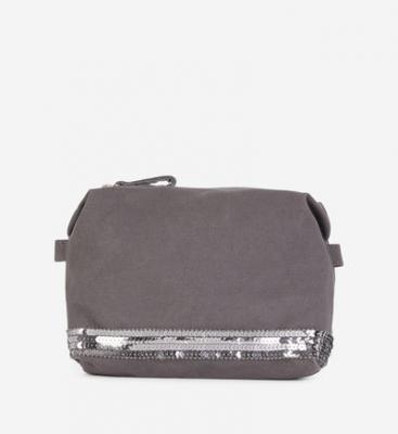 VANESSA BRUNO Trousse Le Cabas Paillettes  Gris