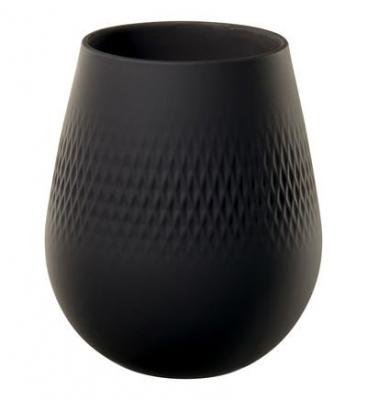 VILLEROY & BOCH Manufacture Collier noir Vase Carr&eacute; petit Noir 