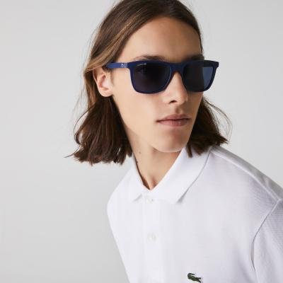 LACOSTE Lunettes de soleil  L860s col. 424 Hommes Carr&eacute; Bleu opaque