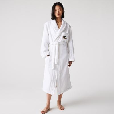LACOSTE HOME Peignoir de bain en coton 400 g/m&sup2;, L Ren&eacute; 