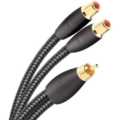 AUDIOQUEST  FLX-X Splitter - C&acirc;ble Y pour Caisson de Grave 2 RCA femelle / 1 RCA m&acirc;le de 0.15m