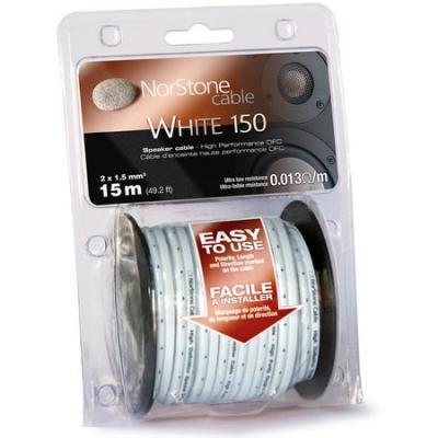 NORSTONE Classic W150 - C&acirc;ble pour haut-parleur en vrac - 1.5 mm&sup2; - 15 m - blanc