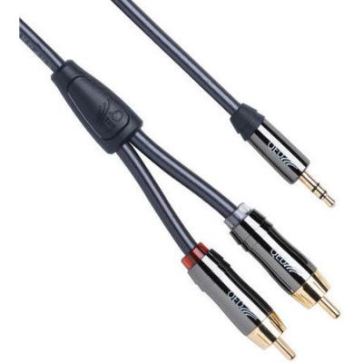 QED C&acirc;ble jack 3,5mm m&acirc;le vers 2 RCA m&acirc;le 1.5M