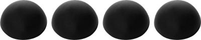 OEHLBACH Puck - Plaquettes de suppression de vibration - noir (pack de 4)