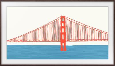 SAMSUNG Cadre The Frame  75'' 2021 Noyer 