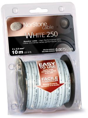 NORSTONE  W250 C&acirc;ble audio en cuivre 10 m Blanc