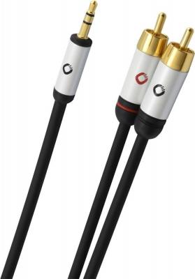 OEHLBACH  60004 i-Connect C&acirc;ble 3,5mm jack-2 RCA 3m Noir