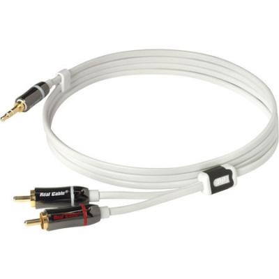 REAL CABLE  IPLUG-J35M2M/3M00 C&acirc;ble st&eacute;r&eacute;o jack 3 m Blanc