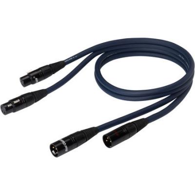 REAL CABLE Paire de C&acirc;bles Audio XLR  XLR128 (2 x 1m)