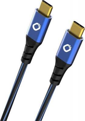 OEHLBACH  d1&nbsp;C9320&nbsp;USB Plus USB-C vers USB-C (Type 3.1) 1.00 m Schwarz/Blau