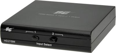 REAL CABLE  HD-21SM - Commutateur vid&eacute;o/audio - 2 x HDMI - de bureau