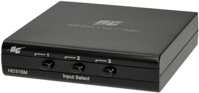 REAL CABLE  HD-31SM - Commutateur vid&eacute;o/audio - 3 x HDMI - de bureau