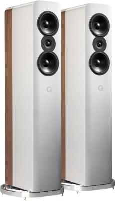 Q ACOUSTICS  Concept 500 Blanc & Ch&ecirc;ne - Enceintes colonne (la paire)