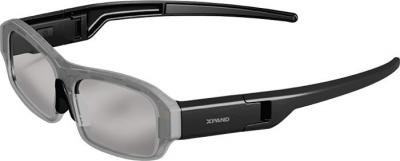 XPAND X105 - Lunettes 3D - Obturateur actif - taille moyenne - noir, transparent