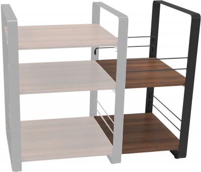 NORSTONE  Loft Side Noir et Noyer - Module pour Meubles HiFi Loft Central