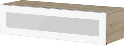 MELICONI Meuble tv verre infrarouge et bois clair boston 120 cm