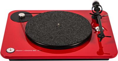 ELIPSON Platine vinyle  Chroma 400 RIAA Rouge laqu&eacute;