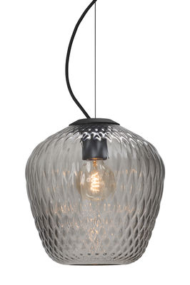 &TRADITION Suspension en verre souffl&eacute; gris Blown SW3 -