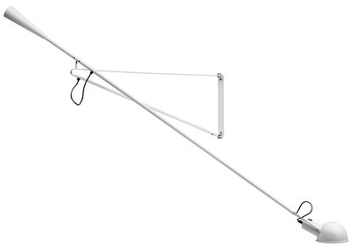 FLOS Applique avec prise 265 m&eacute;tal blanc / L 205 cm - Mod&egrave;le de 1973 - 