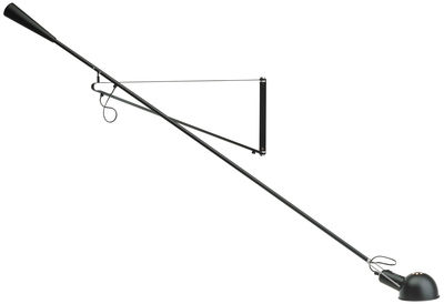 FLOS Applique avec prise 265 m&eacute;tal noir / L 205 cm - Mod&egrave;le de 1973 - 
