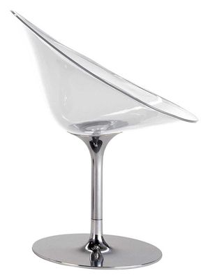 KARTELL Fauteuil transparent et argent&eacute; EroS - 