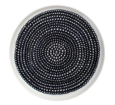MARIMEKKO  - Oiva R&auml;symatto Assiette, &Oslash; 20 cm, noir / blanc