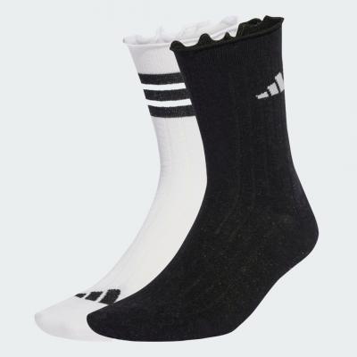 ADIDAS Chaussettes  Glow blanc noir gris (2 paires) - XS