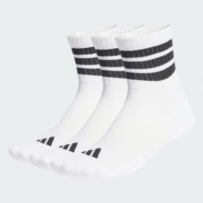 Chaussettes rembourr&eacute;es mi-hautes adidas 3 stripes (x3)