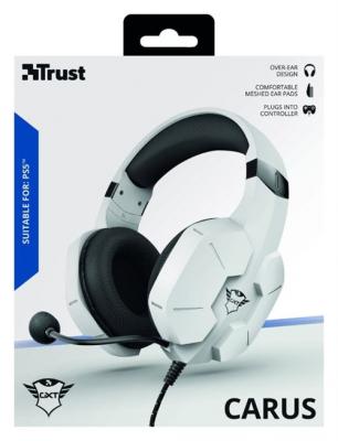 TRUST Micro casque gaming filaire  gxt 323w carus blanc