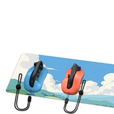 ALPHA OMEGA PLAYERS Support souris Joy-Con Bleu et Orange pour Nintendo Switch 2 + Tapis de souris XXL
