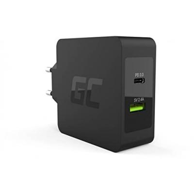 GREEN CELL  CHAR10 chargeur d'appareils mobiles Noir Int&eacute;rieure CHAR10