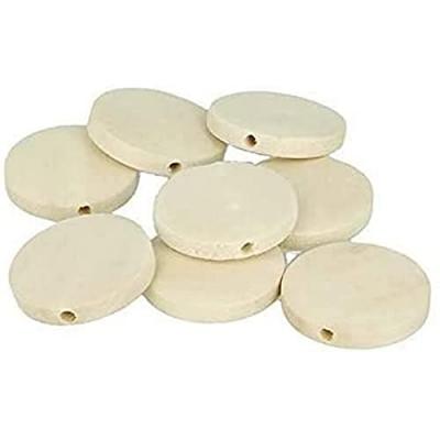 ARTEMIO  18 perles plates en bois 25 mm