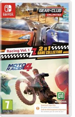 MICROIDS Racing Vol. 1 2 Jeux en 1 Gear Club Unlimited + Moto Racer 4 Code in a box Nintendo Switch