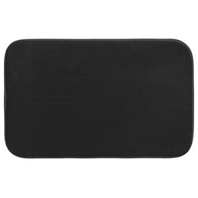 Tapis de bain microfibre &agrave; m&eacute;moire de forme 80x50 cm - Noir